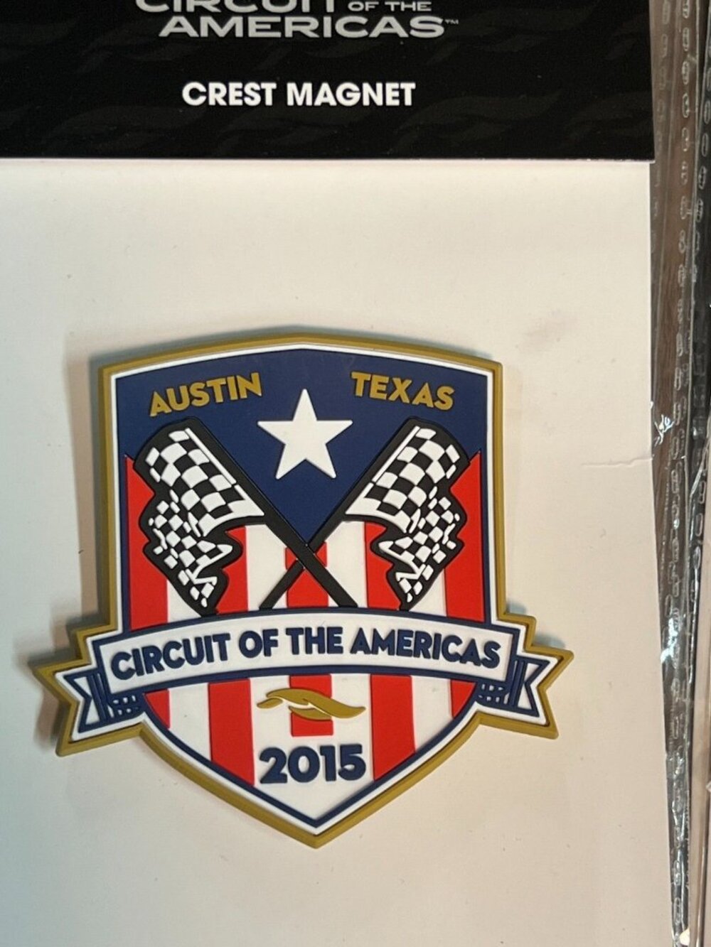 Circuit Of The Americas Crest Magnet 2015 Austin Texas Shield Multicolor LOT 2 - Picture 2 of 2